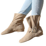 Bottine beige nubuck