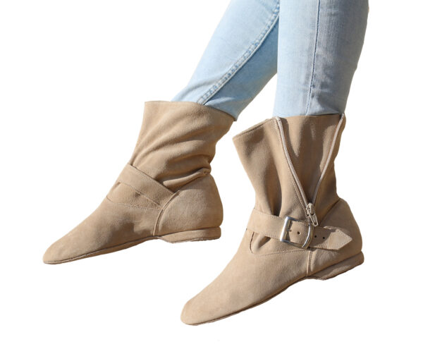 Bottine beige nubuck